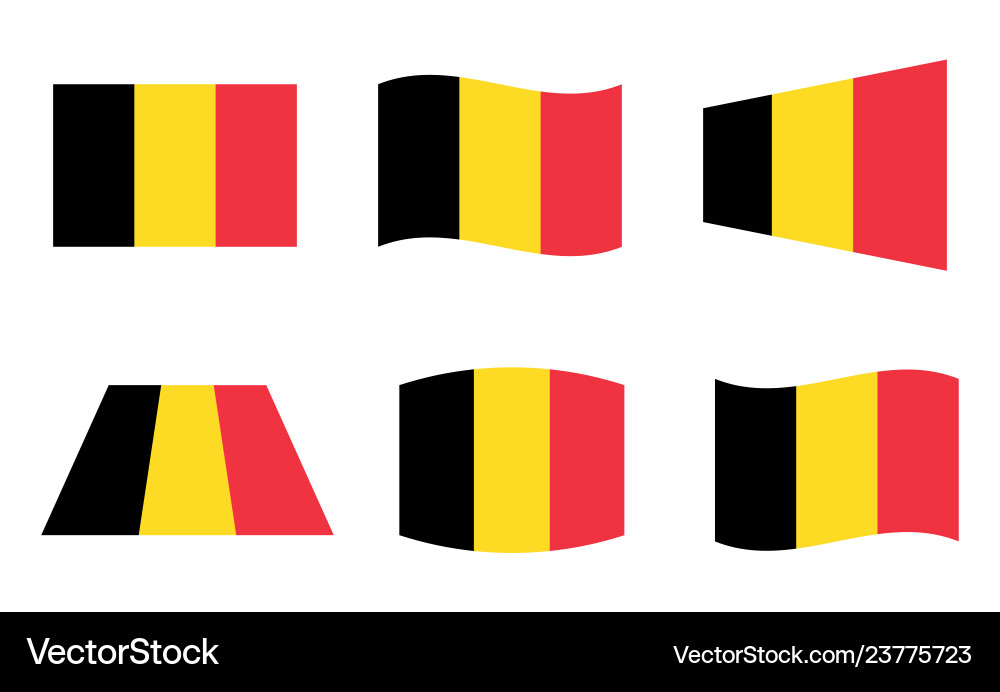 Belgium flag official colors of the belgian Belgium flag official colors of the belgian vector image