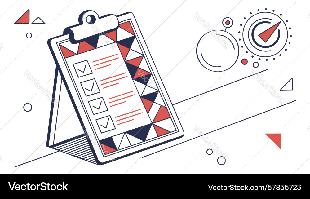 Checklist clipboard with checkmarks design Vector Image