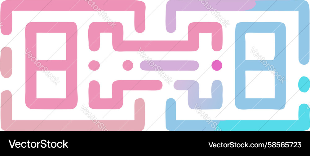 Dynamic Digital Flow Icon Vector Image