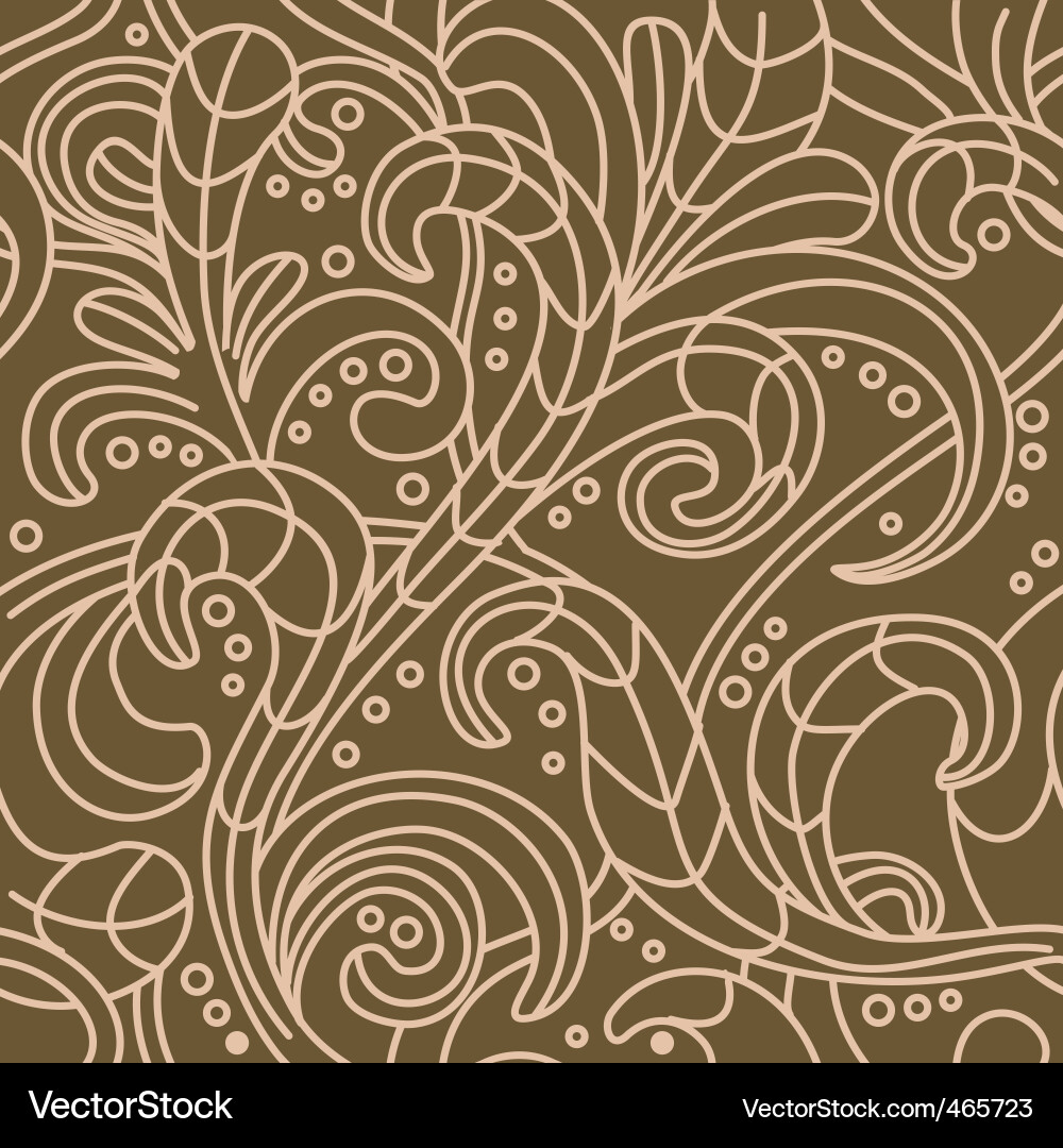 Swirl Blumenmuster Vektorbild