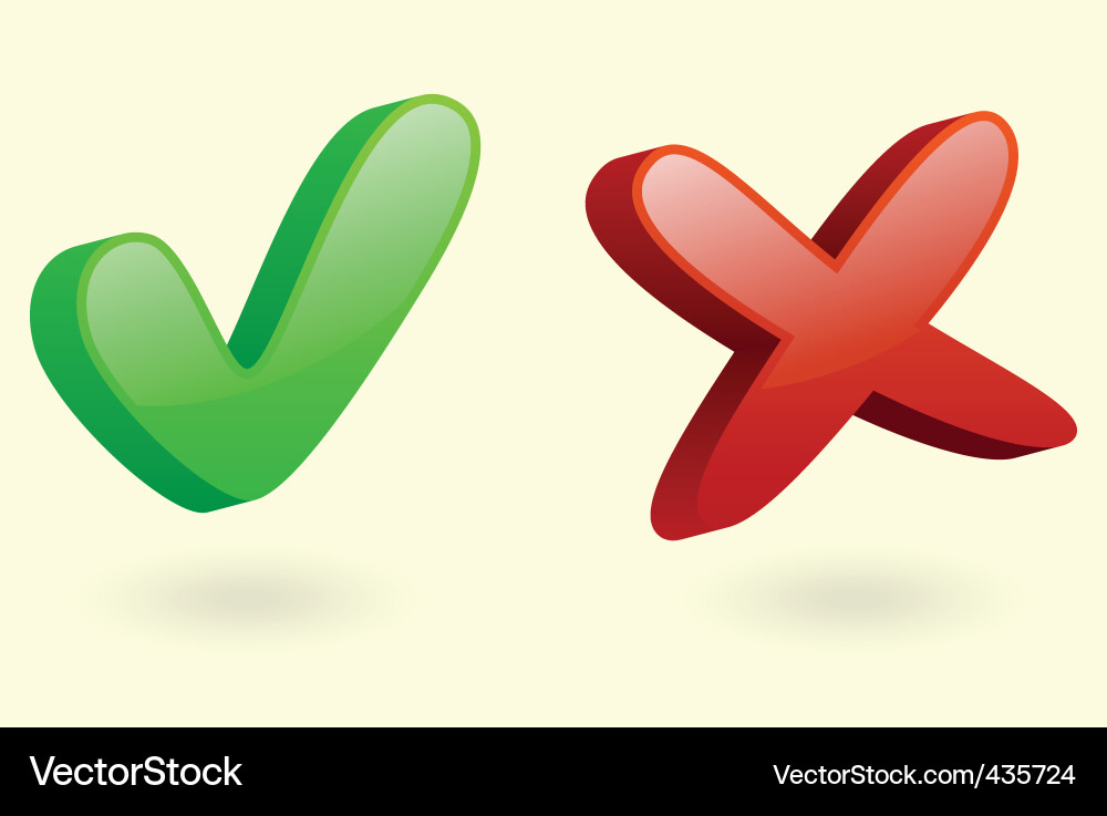 3d checkmarks icon vector image
