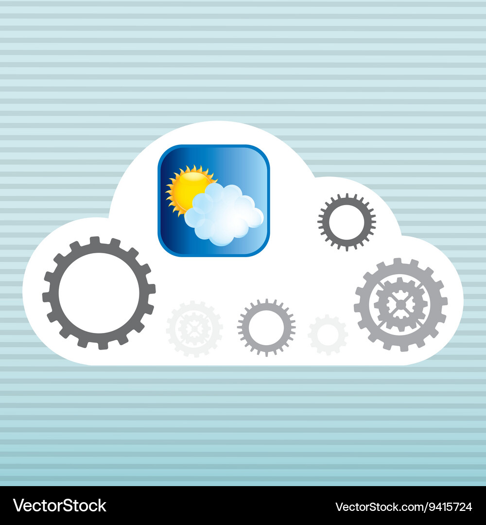 Cloud computing design Vector Image