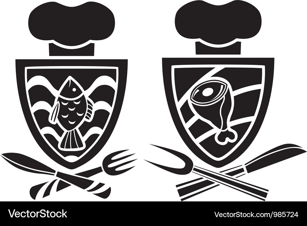 Culinary emblem two variants Vector Image