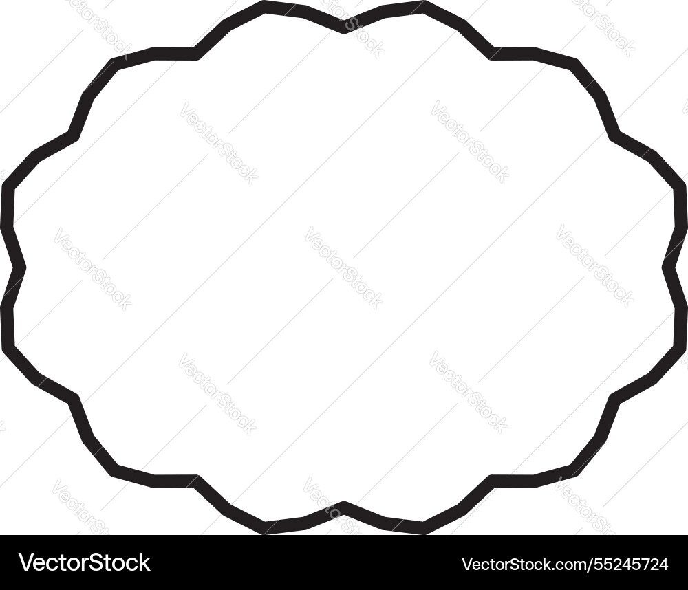Oval border basic shapes monogram frame Vector Image