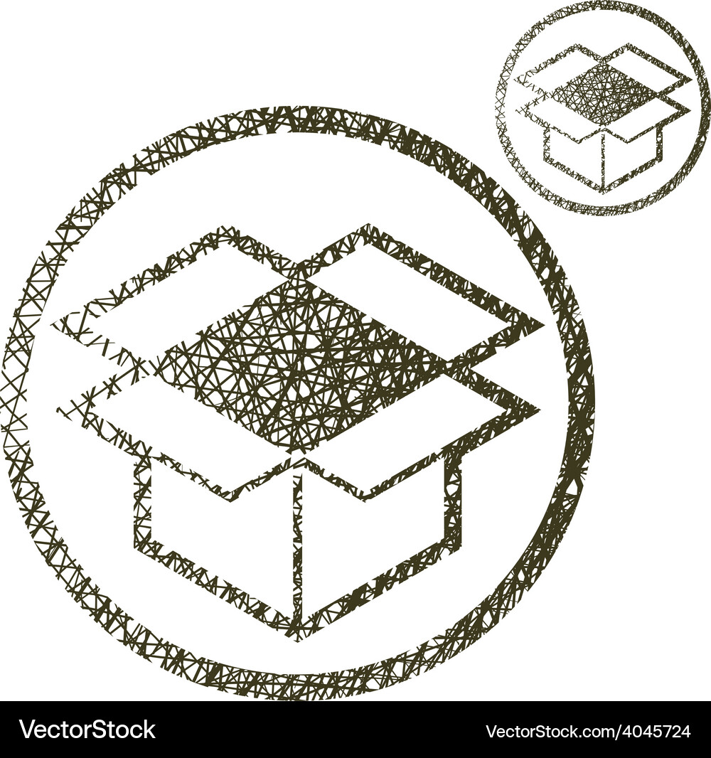 Packaging box simple single color icon isolated Vector Image