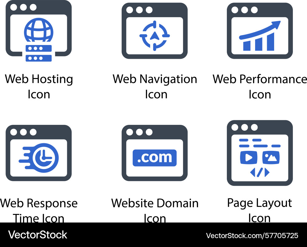 Navigationsleistung für Webhosting vektorbild