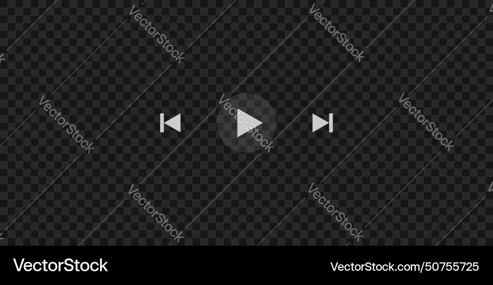 Play fast forward and rewind buttons on dark Play fast forward and rewind buttons on dark vector image