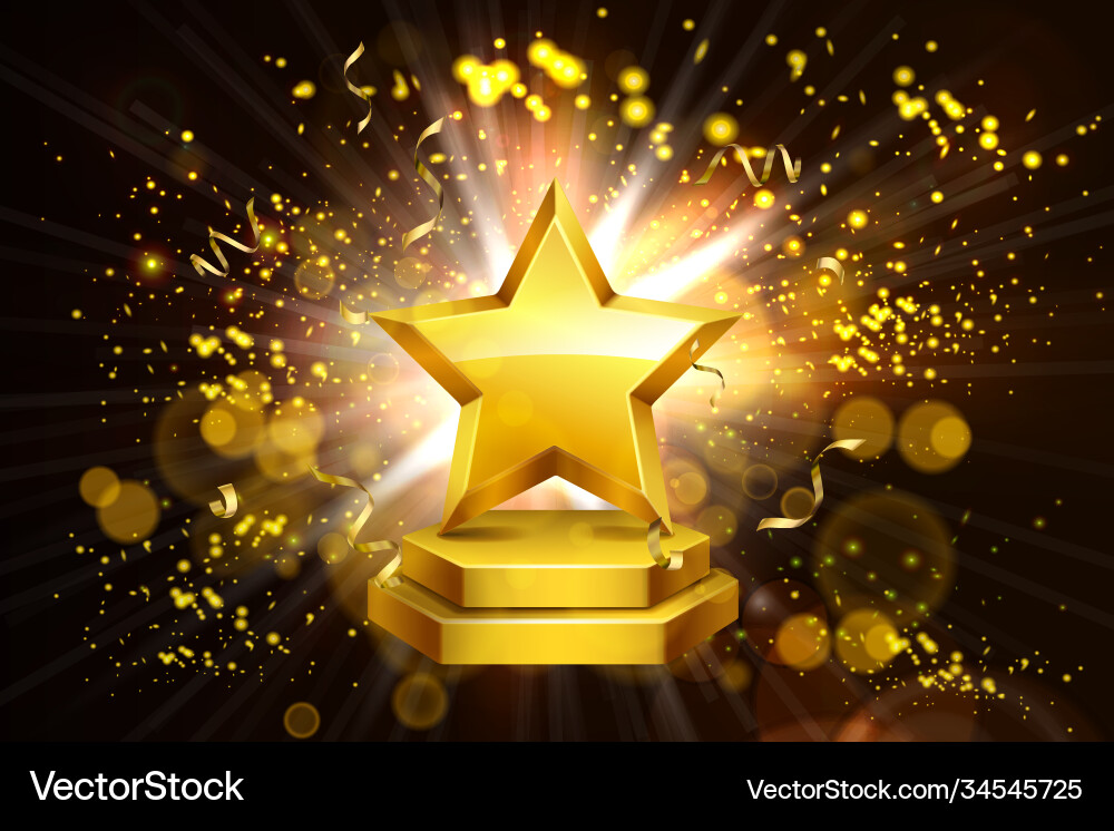 Shining star award background Royalty Free Vector Image