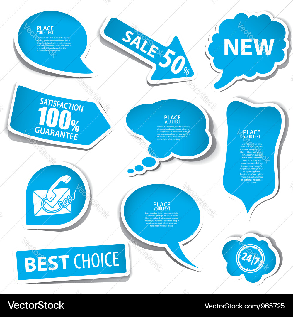Speech Bubbles Collection Vector Image