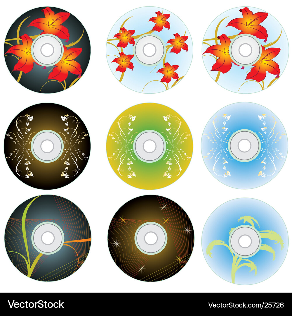 Cd and dvd disks Vector Image