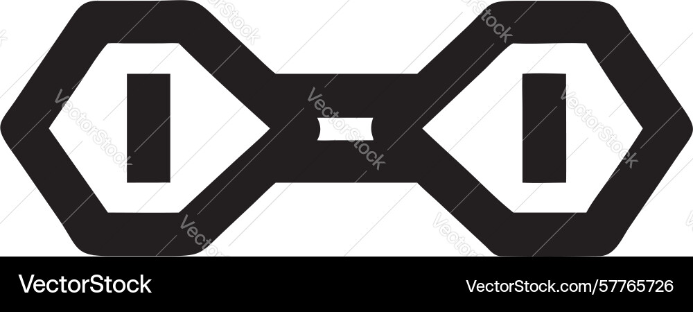 Connected infinity icons linked elements in black Vector Image