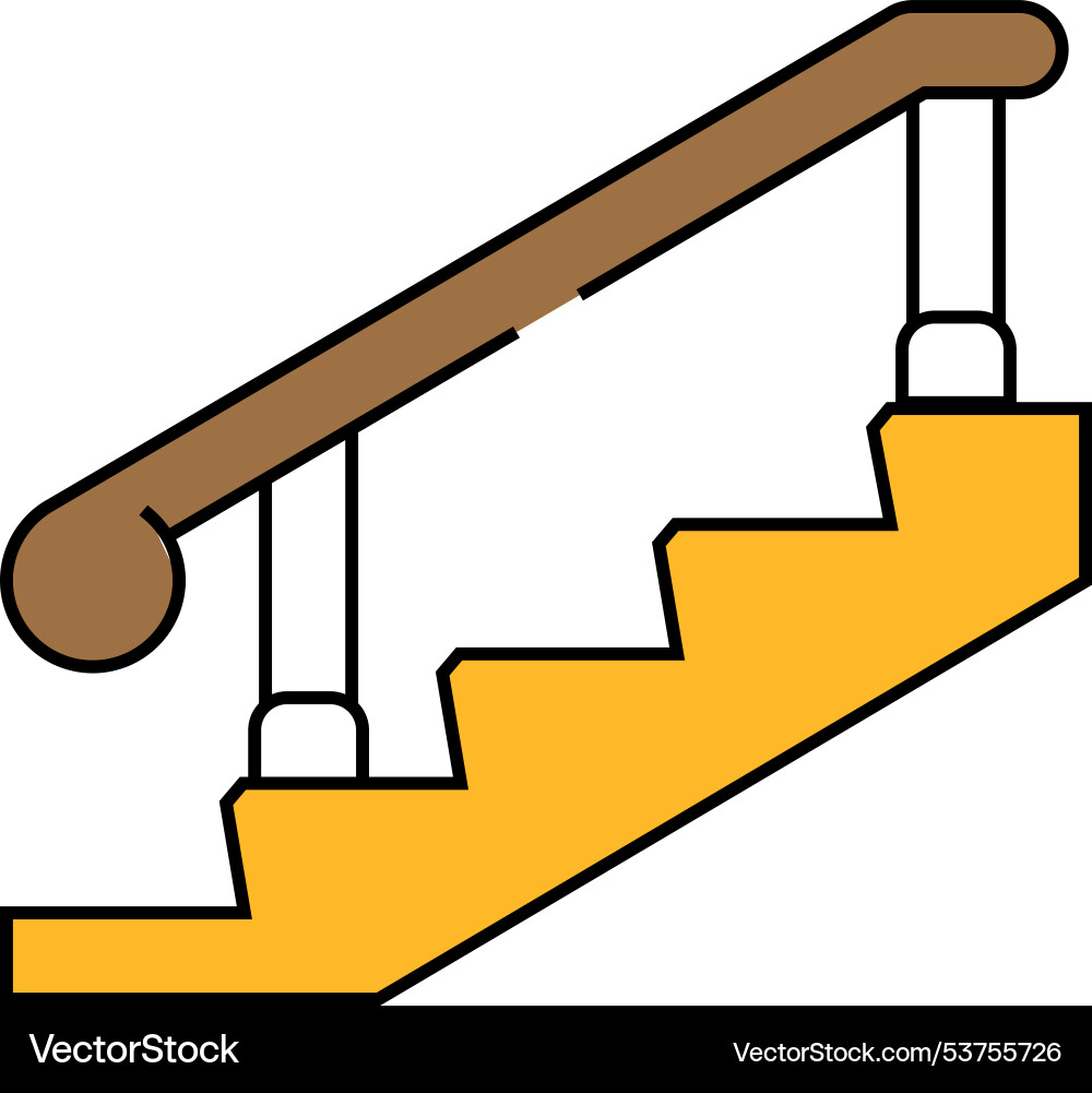 Deck posts and handrails icon color Deck posts and handrails icon color vector image