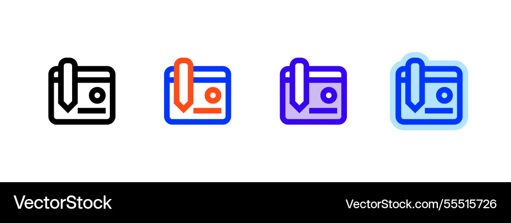 Edit text icon linear style sign for mobile Vector Image