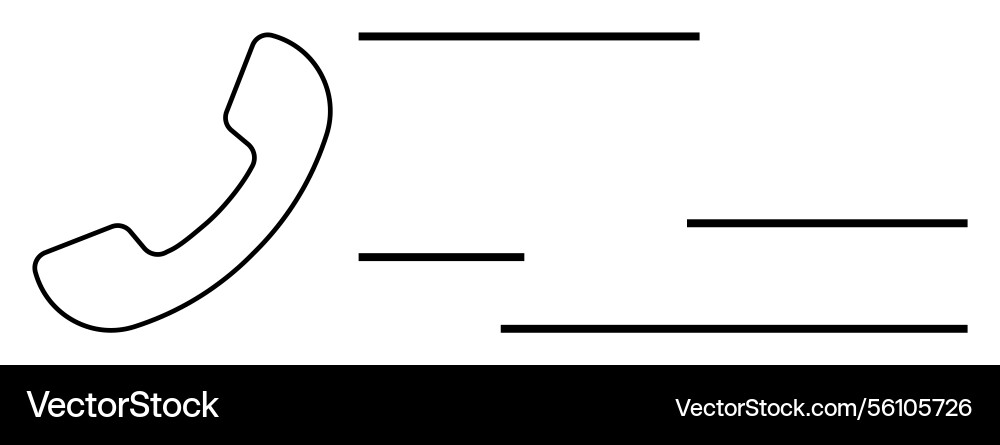Minimalistic phone receiver with signal lines Minimalistic phone receiver with signal lines vector image