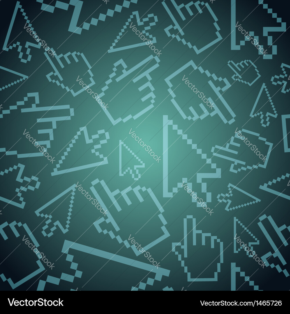 Pixel cursor pattern background vector image