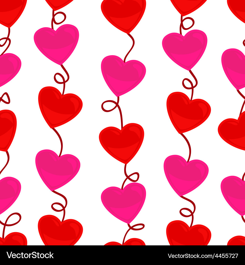 Heart String Pattern Vector Image