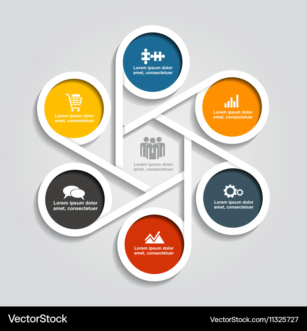 Infographic design with elements and icons vector image