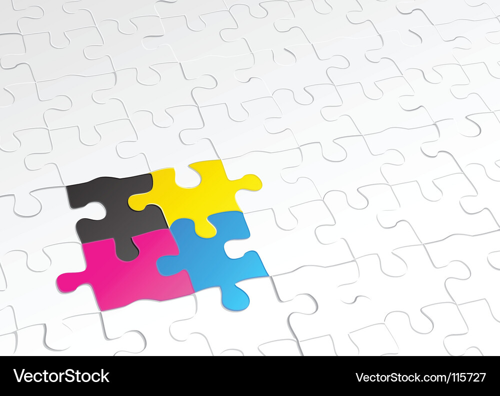 Jigsaw Puzzle Pattern Vector Image