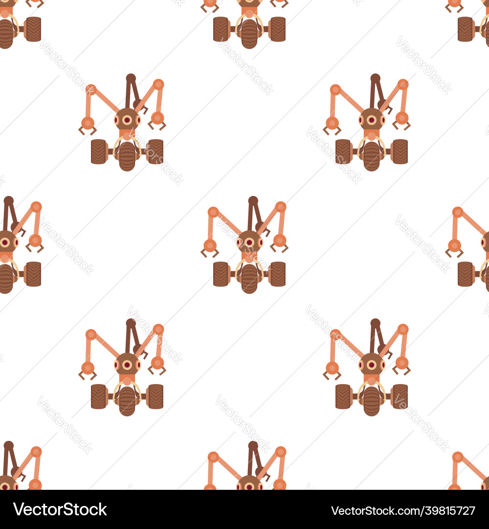 Robot with three tentacle pattern seamless Robot with three tentacle pattern seamless vector image