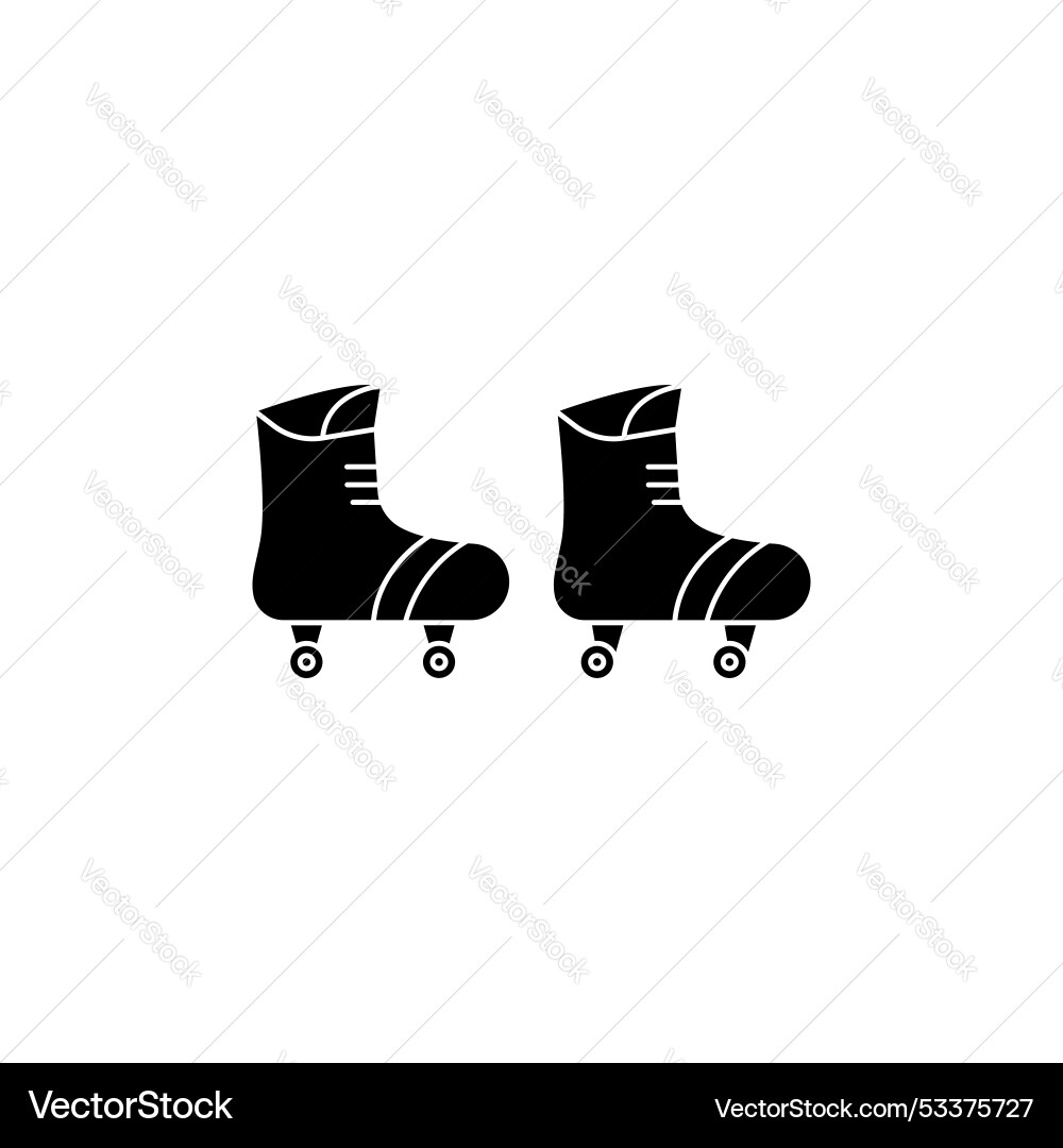 Roller skates icon set inline speed design symbol Vector Image