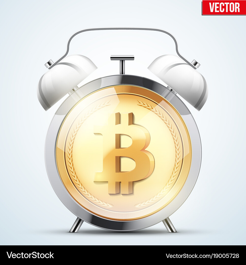 Bitcoin Trading Alarm Clock – Royalty-Free Vector | VectorStock