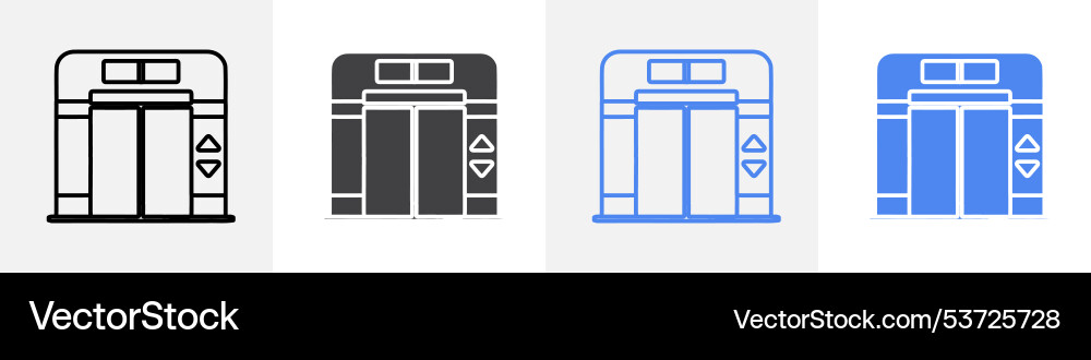 Elevator icon set use for web Vector Image