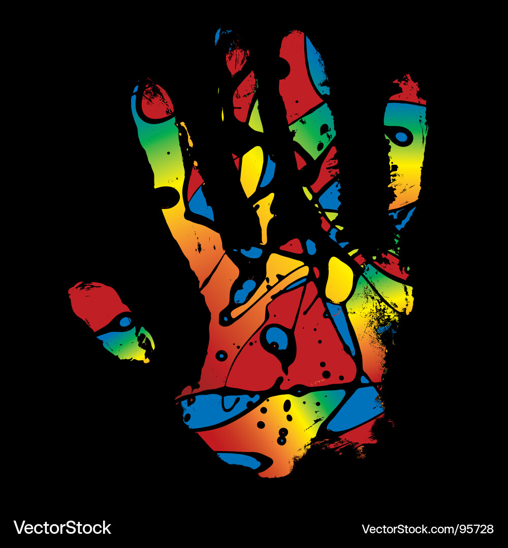 Hand print Royalty Free Vector Image - VectorStock