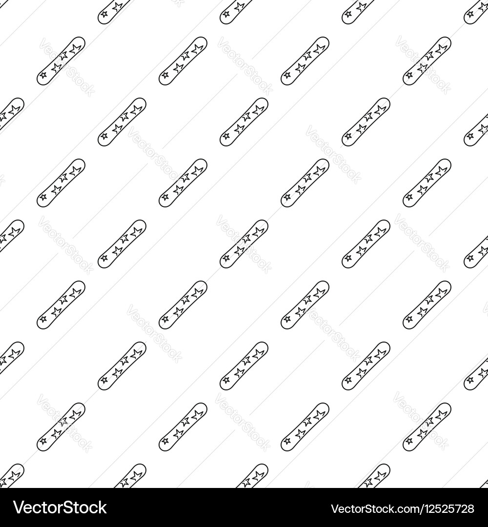 Snowboard pattern simple style vector image
