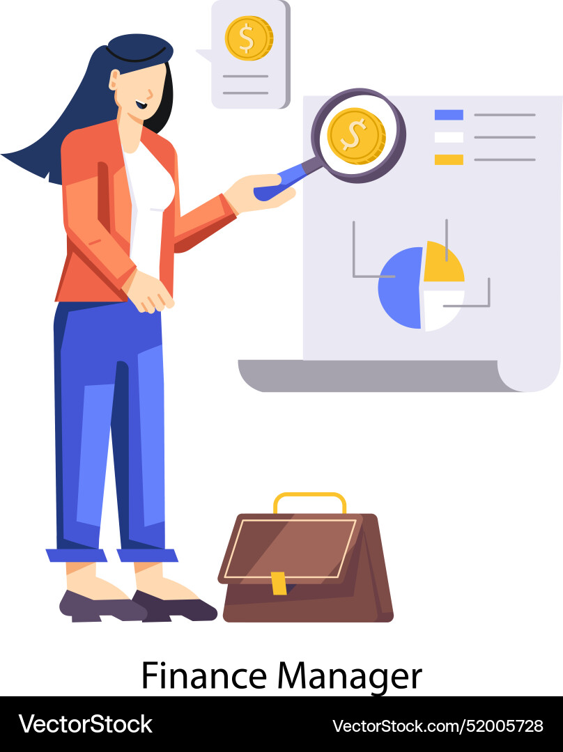 Webcharacter based flat of finance ma Vector Image
