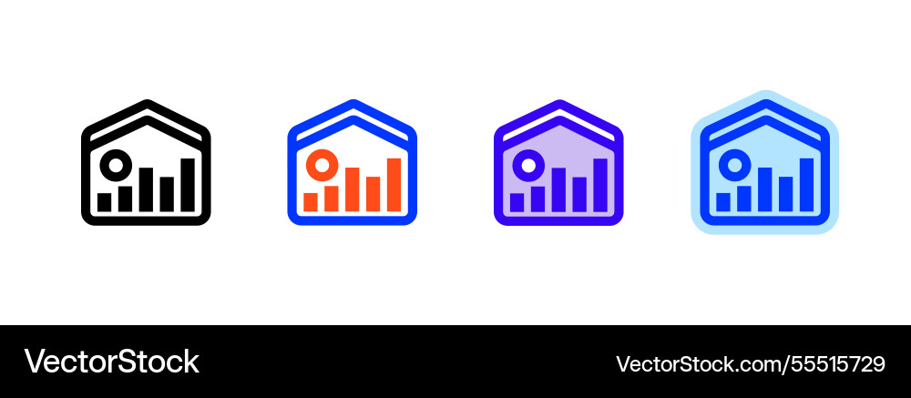 Analytics dashboard icon linear style sign Analytics dashboard icon linear style sign Vector Image