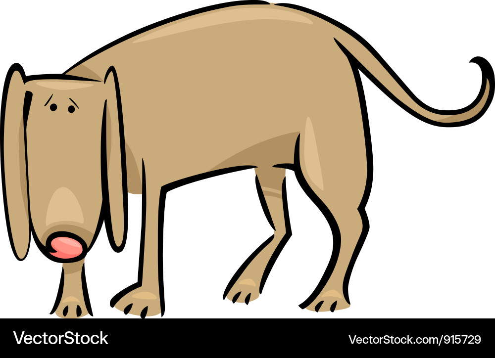 Cartoon doodle of sad dog Vector Image