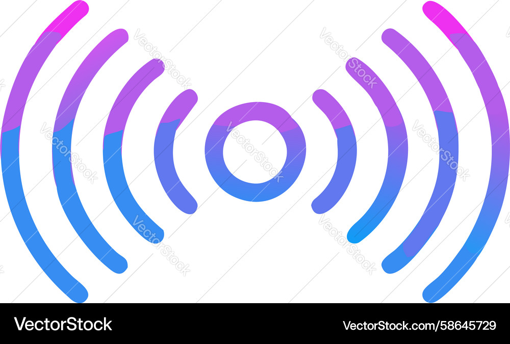 Concentric WiFi Signal Icon Vector Image