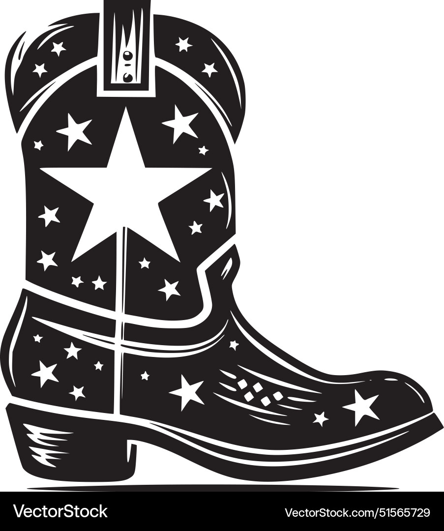 Cowboy boot - minimalist and simple silhouette – Royalty-Free Vector |  VectorStock, image size:903x1080
