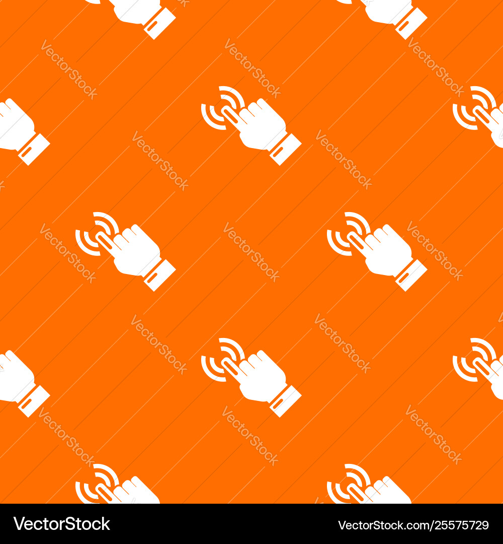 Cursor hand pattern orange Cursor hand pattern orange vector image