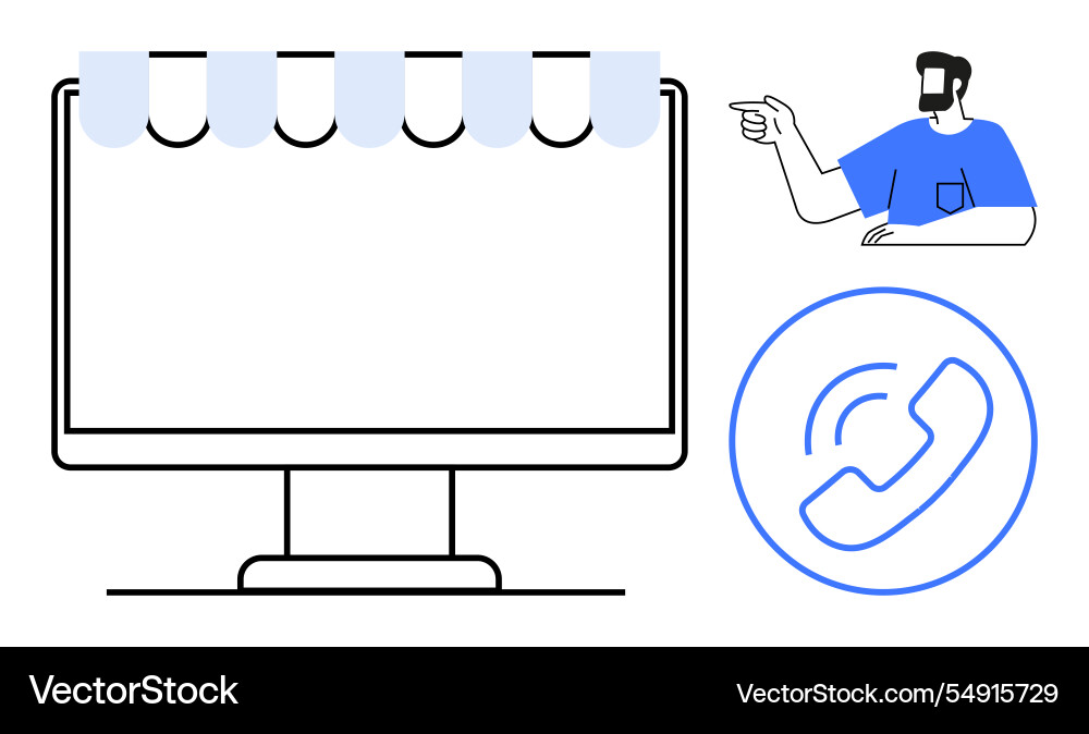 Digital communication and interface computer vector image