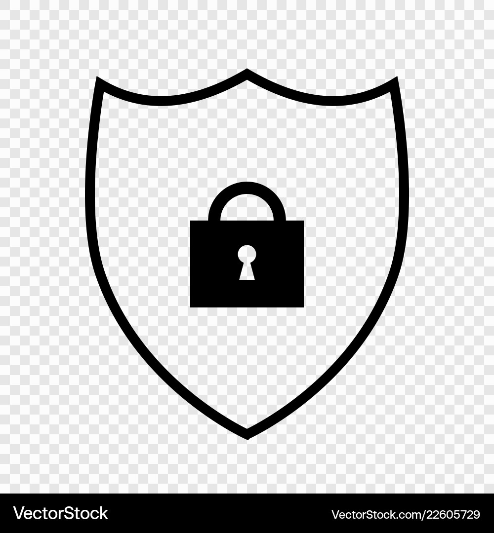 Shield security icon Royalty Free Vector Image