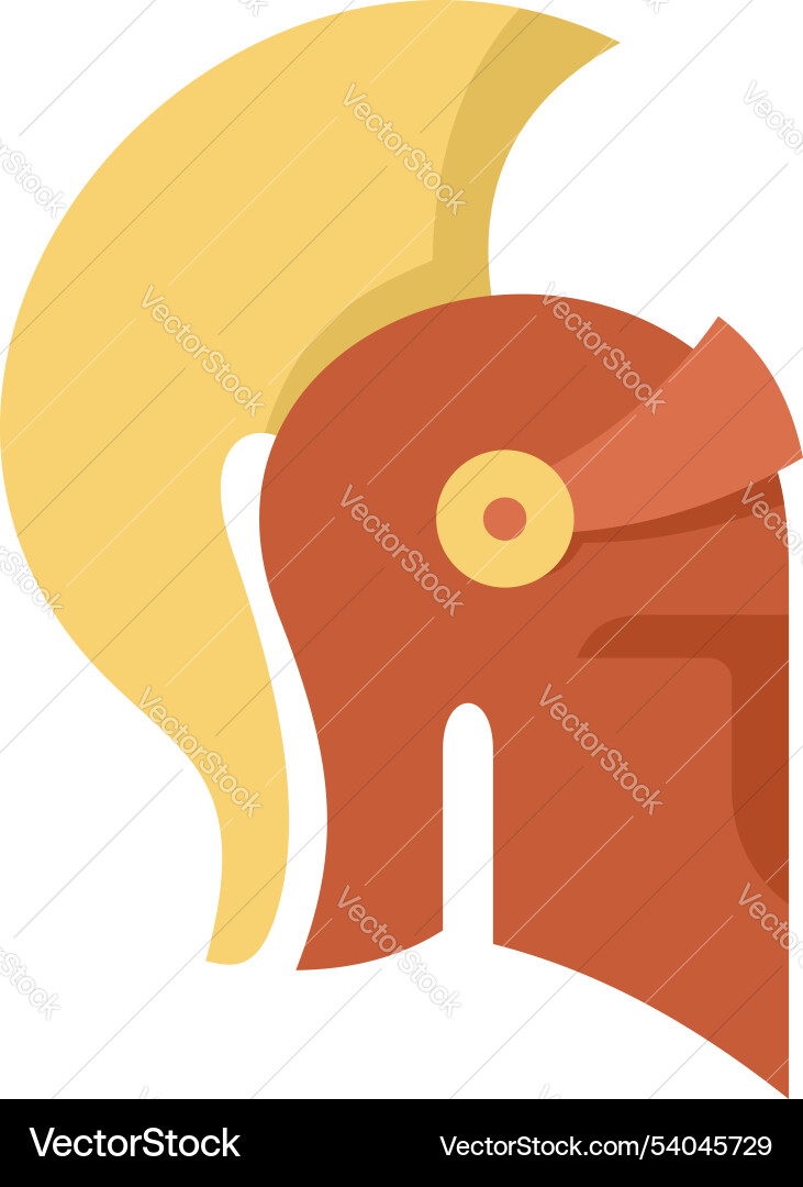 Spartan helmet standing guard over ancient history Spartan helmet standing guard over ancient history vector image