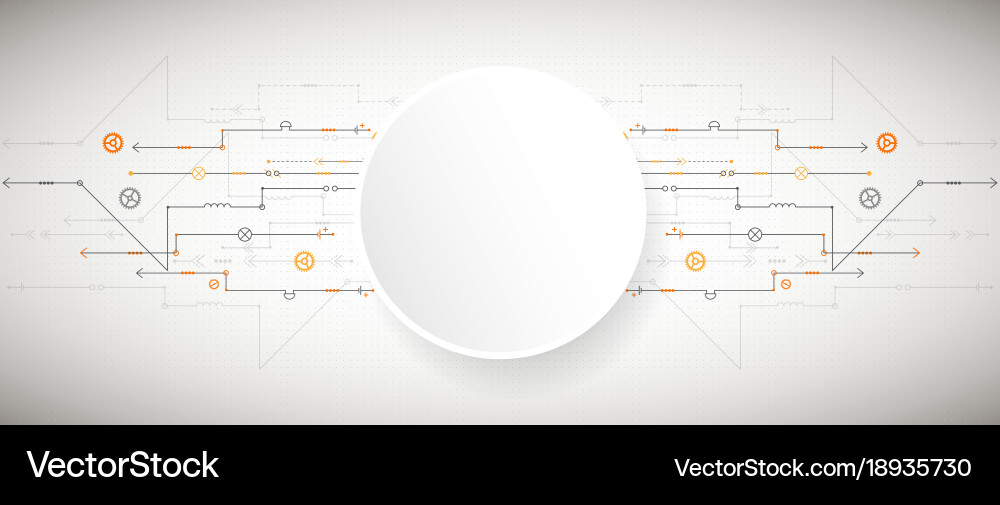 Abstract technological background with various vector image