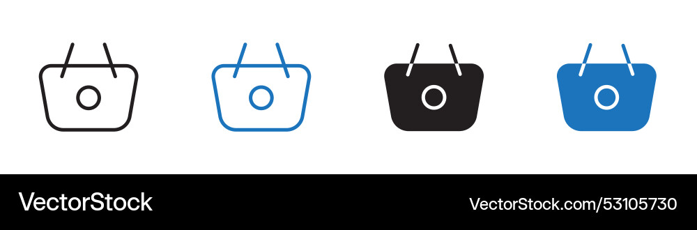 Basket icon set Umriss Basket icon set Umriss vektorbild
