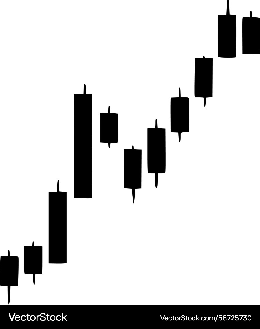 Candlestick chart pattern Vector Image