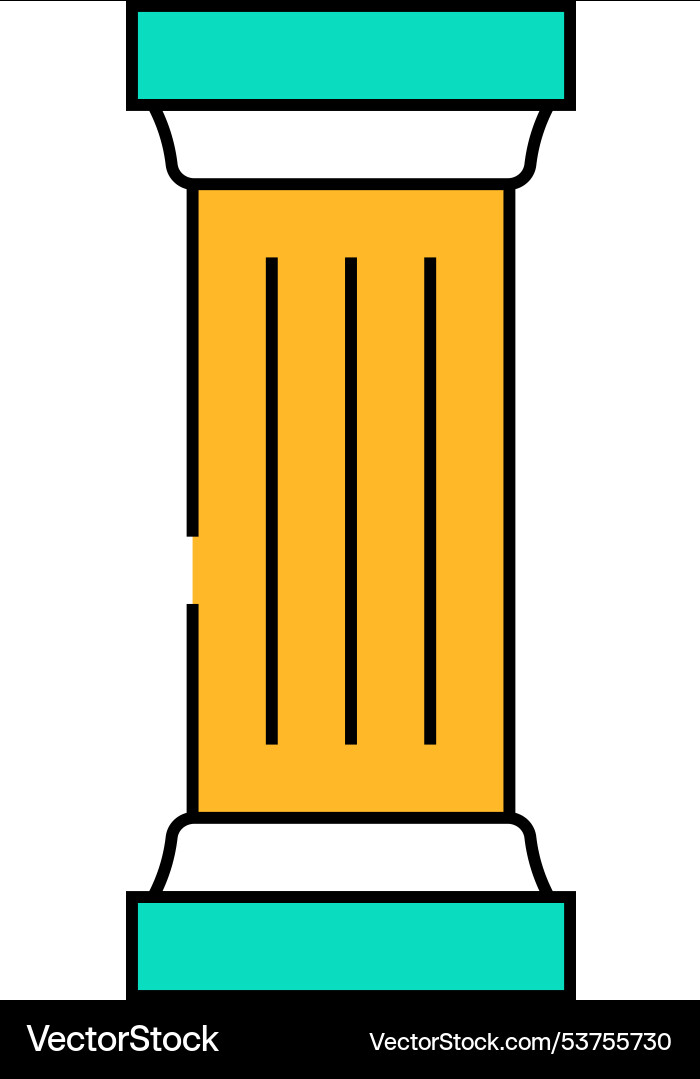 Columns and posts icon color Columns and posts icon color vector image