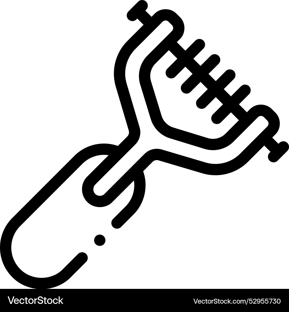Deshedding icon thin linear style design isolated Vector Image