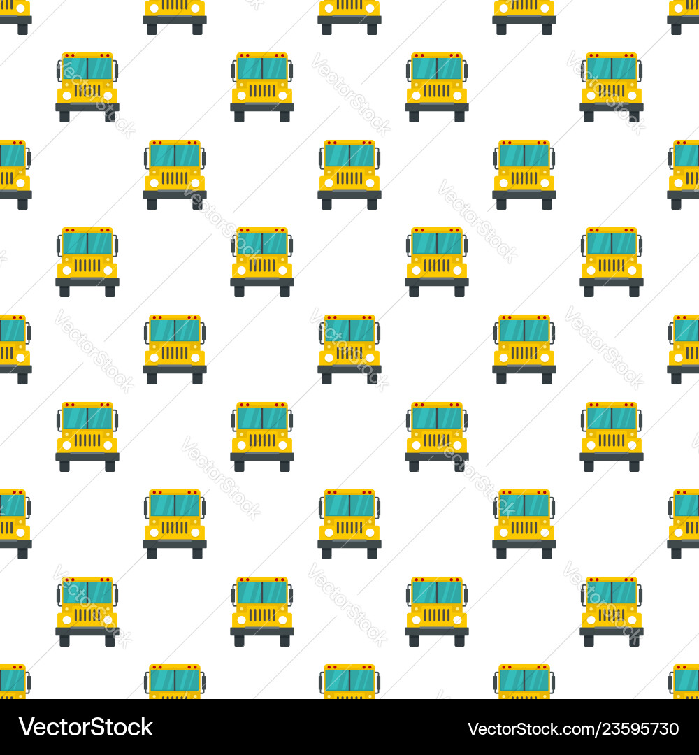 Front of school bus pattern seamless Front of school bus pattern seamless vector image