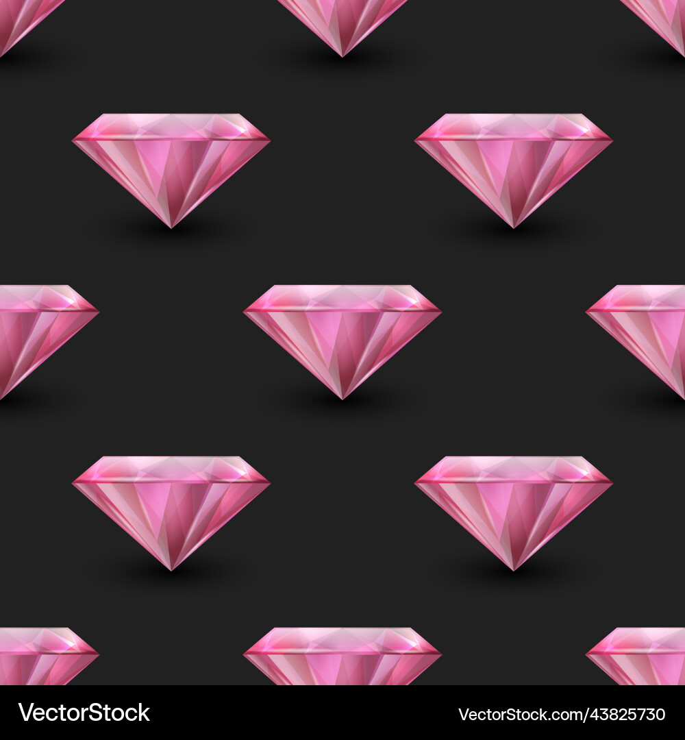 Seamless pattern with 3d realistic gemstone Seamless pattern with 3d realistic gemstone vector image