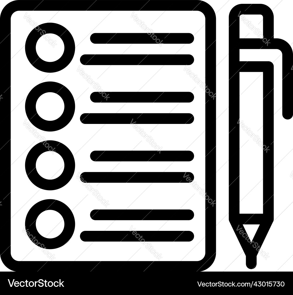 Write to do list icon outline credit Write to do list icon outline credit Vector Image