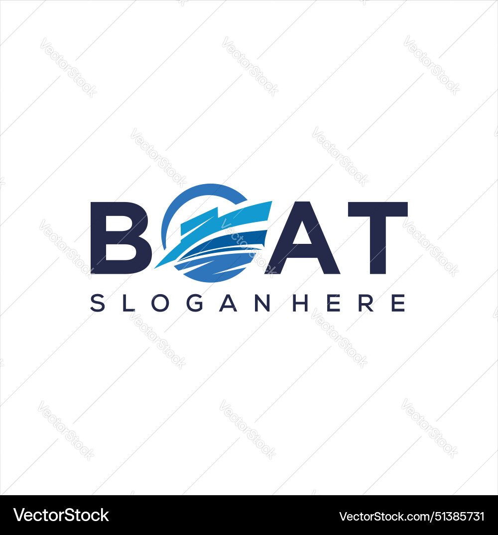 Buchstaben o mit Geschwindigkeit Boot Logo Design-Ikone Buchstaben o mit Geschwindigkeit Boot Logo Design-Ikone vektorbild