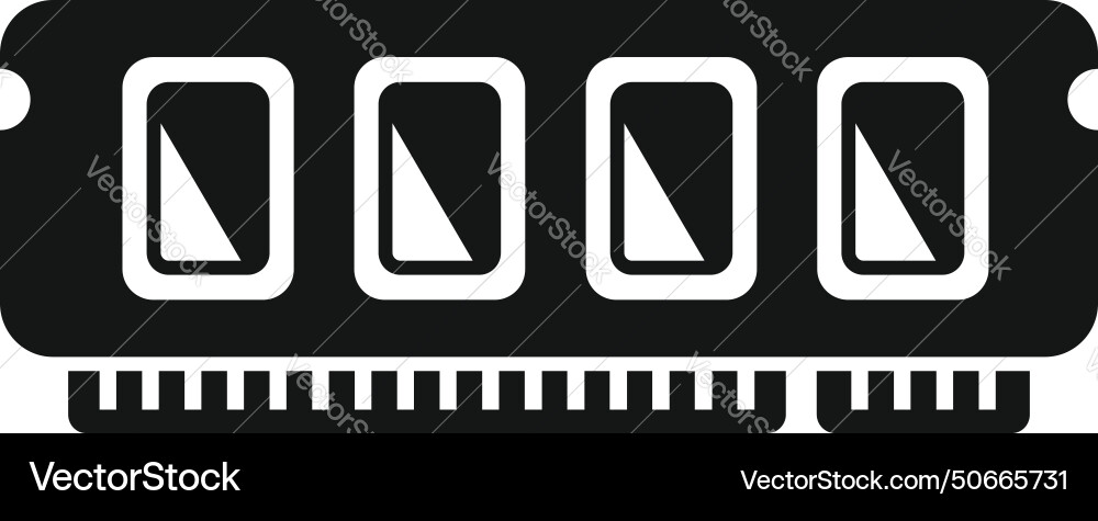 Memory board icon simple solid digital Memory board icon simple solid digital vector image