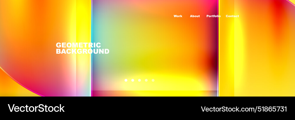 Round triangles and squares web site page template Round triangles and squares web site page template vector image