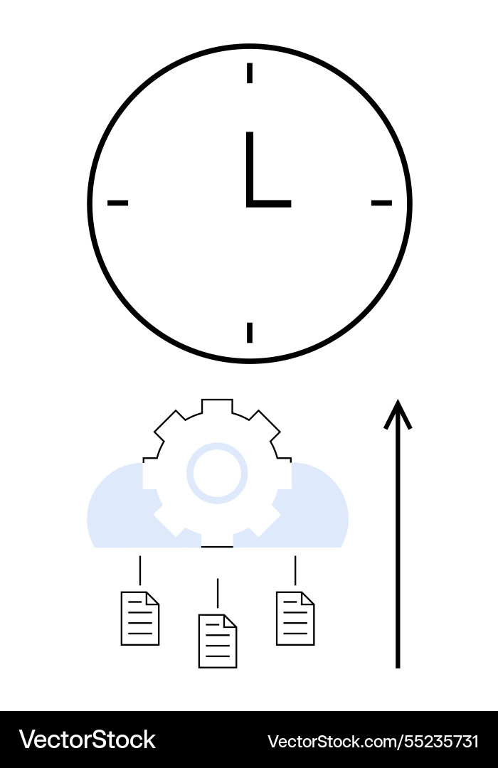 Time management and cloud automation for efficient Time management and cloud automation for efficient vector image