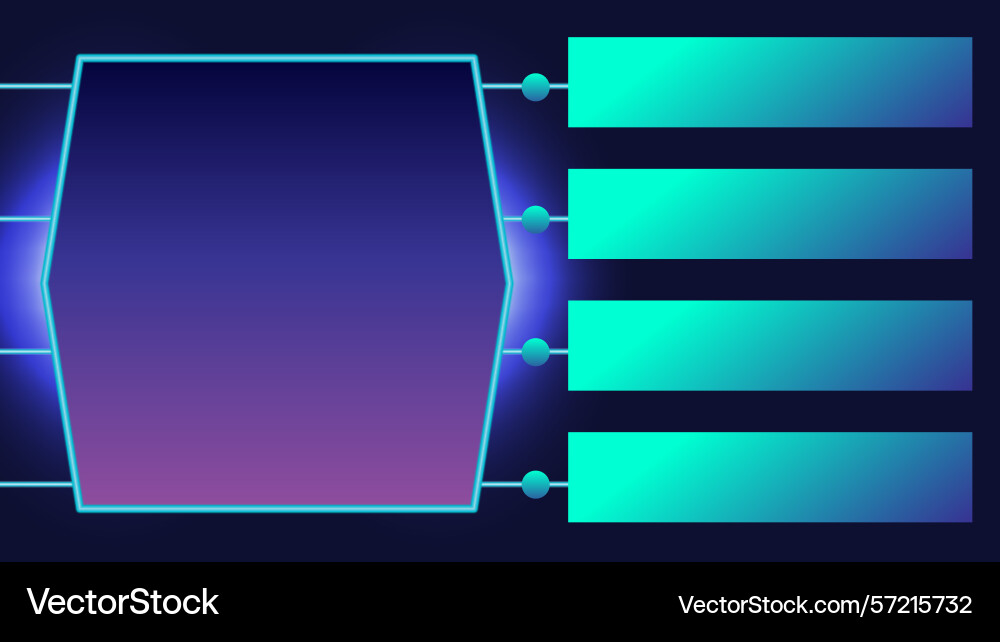 A neon-themed game show interface with gradient A neon-themed game show interface with gradient vector image